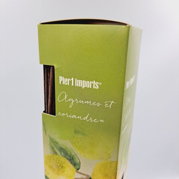 Pier One Imports Citrus Cilantro Reed Diffuser Retired Scent Oil Set - Picture 3 of 8